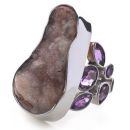 Eastern Essence Ring (Amethyst/Druzy)