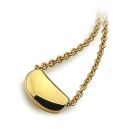 Gold Pebble Pendant (14ct Gold Plate)